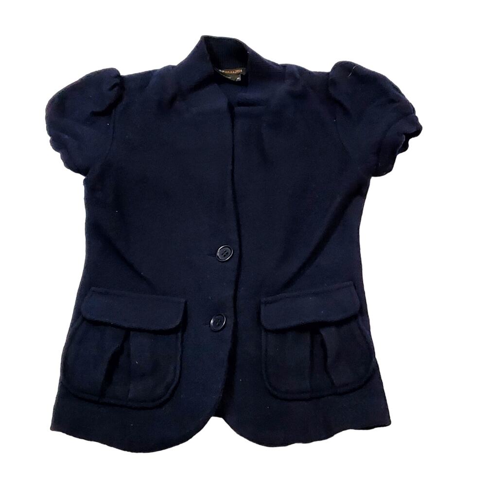 Bcbgmaxazria Wool Button Up Shirt XS Preppy Dark Academia Professor Classiccore